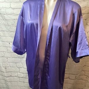 Elegant Purple Women's Satin Robe
